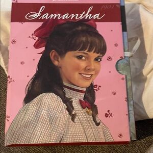 American Girl Samantha Book Box - Books 1-6 Pink and Red